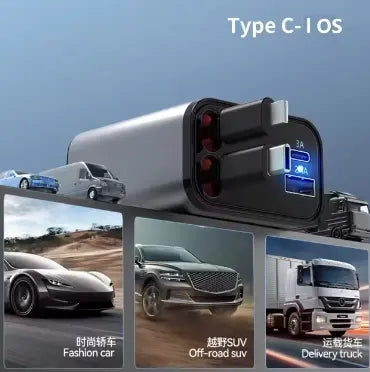 USB-C Retractable Car Charger Moretech