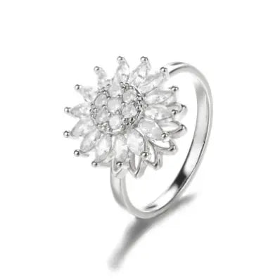 Sunflower Rotation Ring for Anxiety Relief Moretech