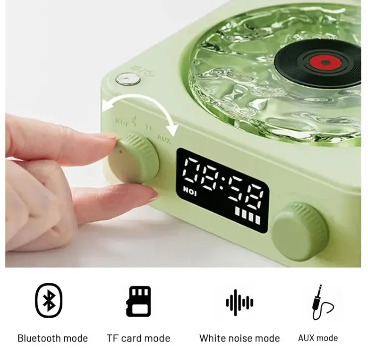 Bluetooth Retro Turntable Speaker with RGB Lights zyvraxen