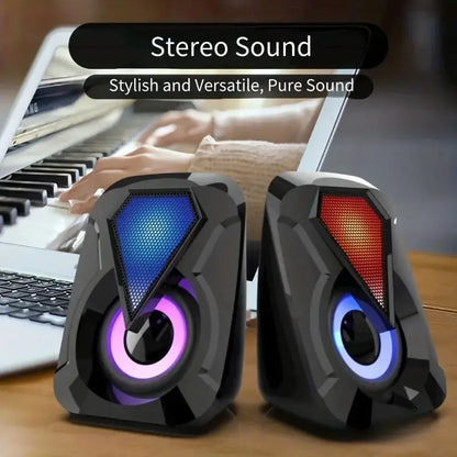 Refined 3W Desktop Stereo Speakers with Enhanced Bass zyvraxen