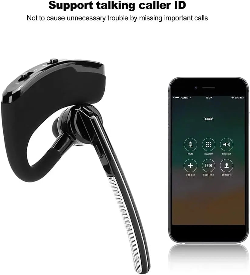 Bluetooth Earpiece Wireless Headset Noise Cancelling Headphones Driver Trucker zyvraxen