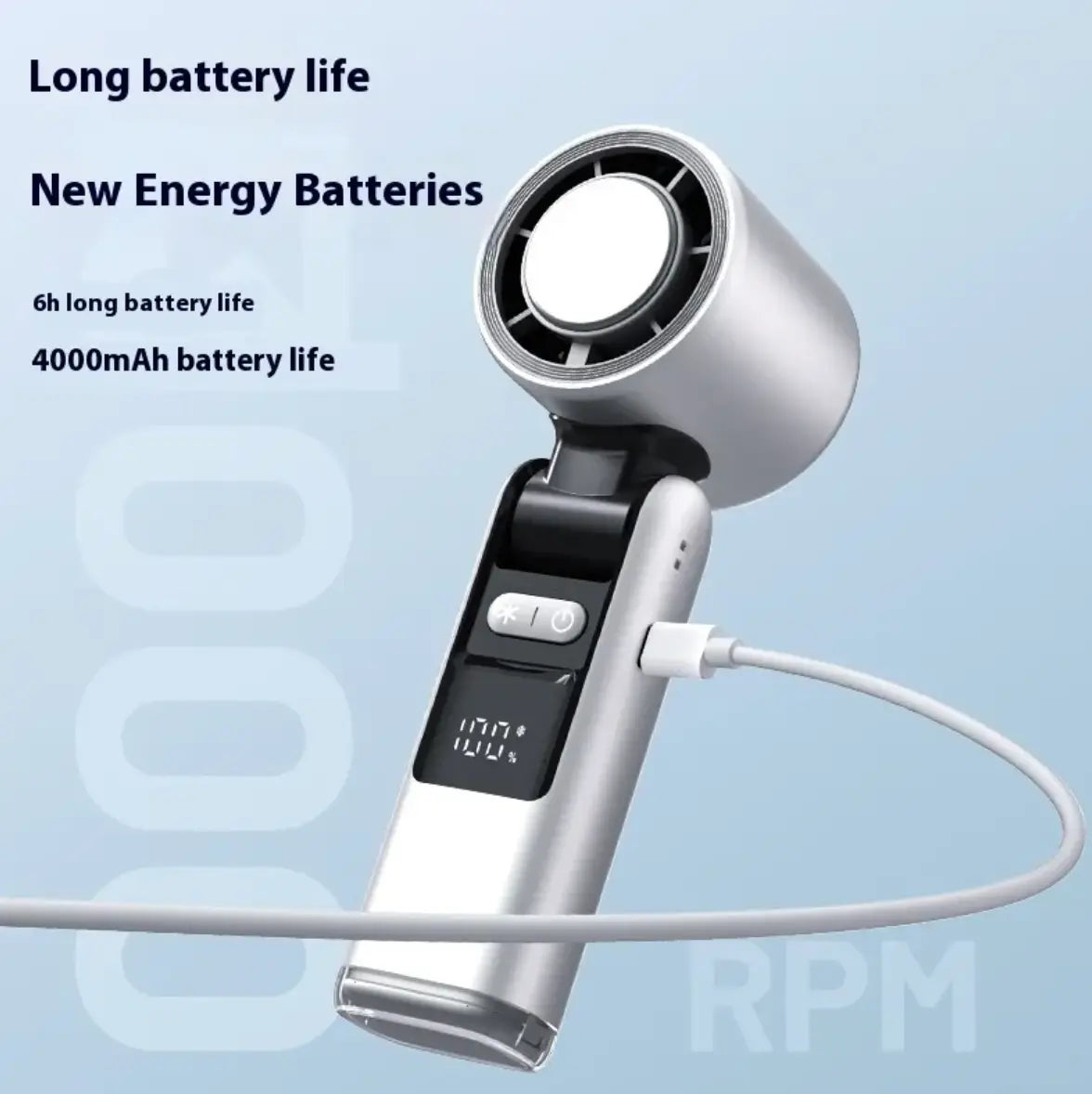 Compact USB Digital Travel Fan zyvraxen