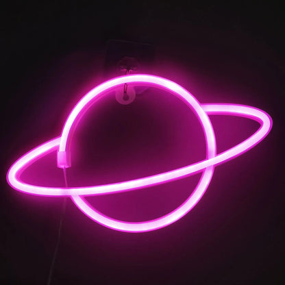 Neon Planet LED Alien Light for Room or Bar Decor Zyvraxen
