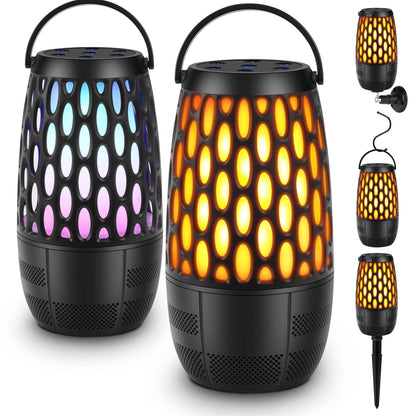 Outdoor Speakers with Lights Mens Gifts for Birthday Portable Bluetooth SpeakerHD Stereo SoundMulti-Sync up to 100 Speakers Auto-Pairing IPX7 Waterproof for Patio/Pool/Camping Cool Gadgets 2 Pack Zyvraxen