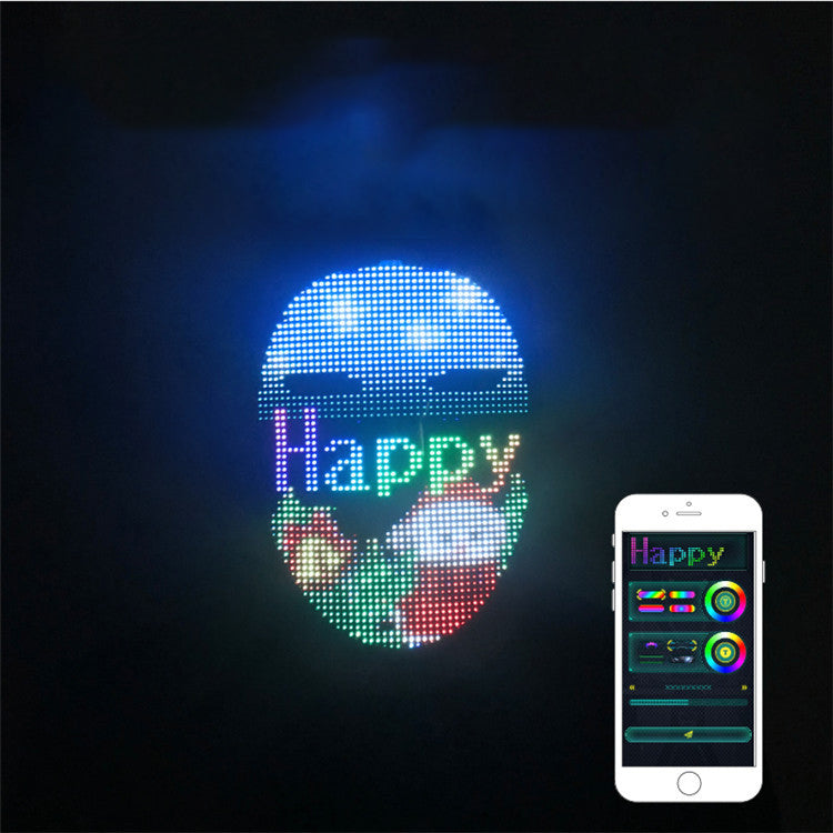 GlowSync LED Party Mask Zyvraxen