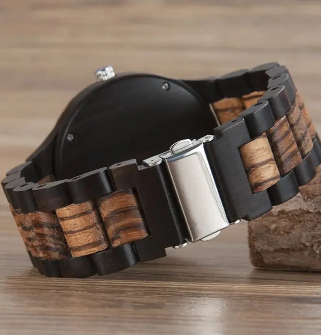 Elegant Duo Timepieces - Wooden Pair zyvraxen