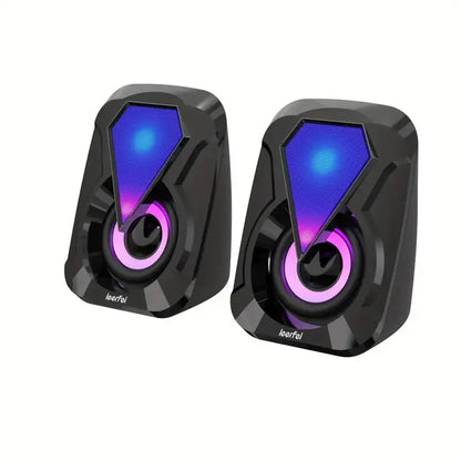 Refined 3W Desktop Stereo Speakers with Enhanced Bass zyvraxen