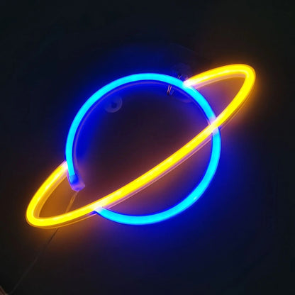 Neon Planet LED Alien Light for Room or Bar Decor Zyvraxen