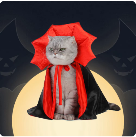 Halloween Pet Costumes Vampire Cloak Zyvraxen