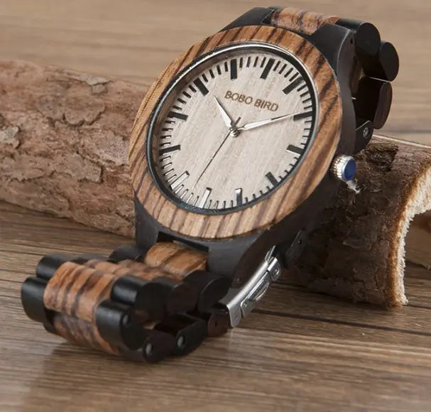 Elegant Duo Timepieces - Wooden Pair zyvraxen