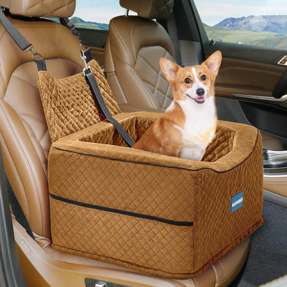 Aupures Deluxe Dog Car Seat for Small to Medium Breeds zyvraxen