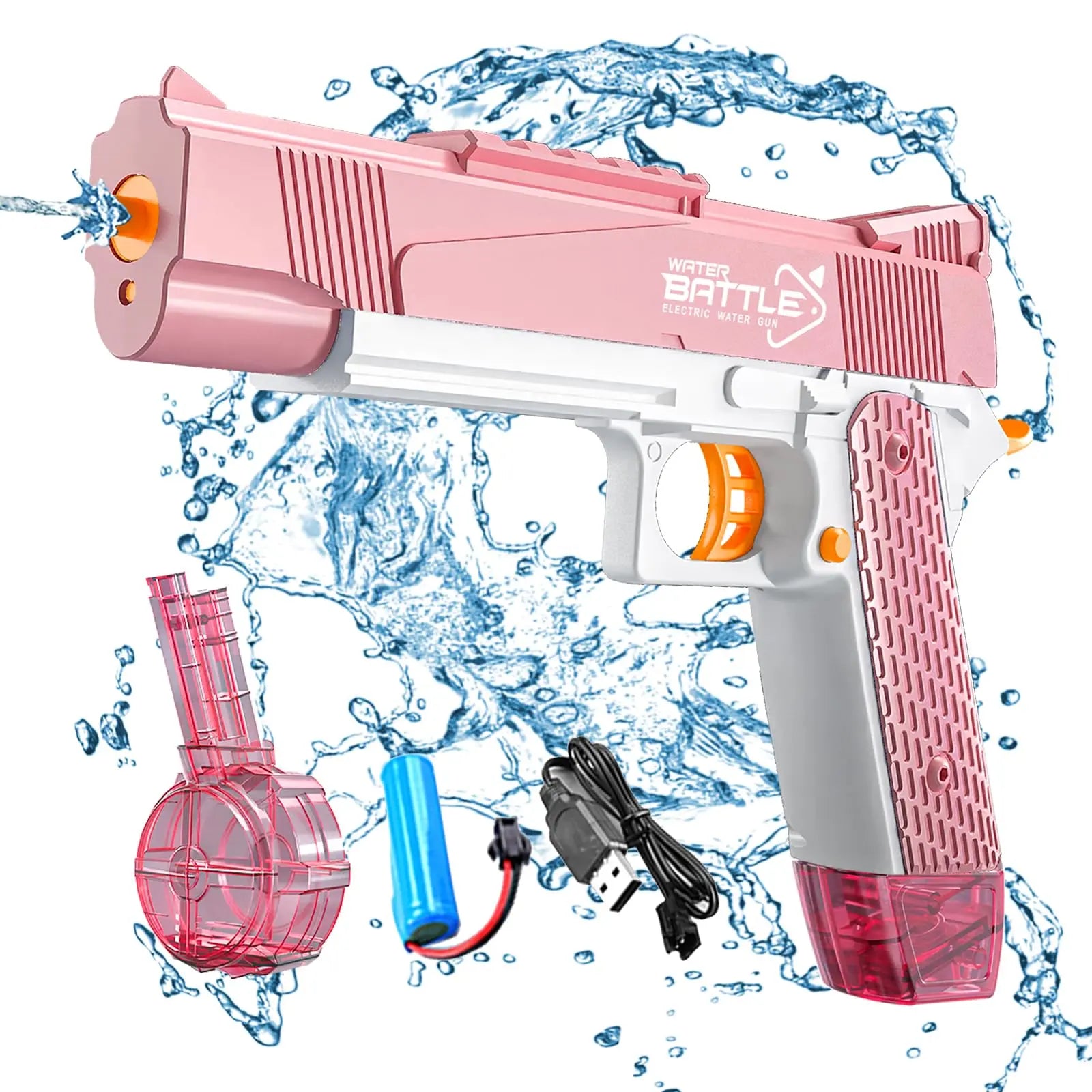 Snowall Electric Water GunSquirt GunsWater Gun with Large Capacity Super Long Distance ShootingAutomatic Water Gun for Kids & AdultsWater Guns for Kids Ages 4-8 & 8-12(Pink) Zyvraxen