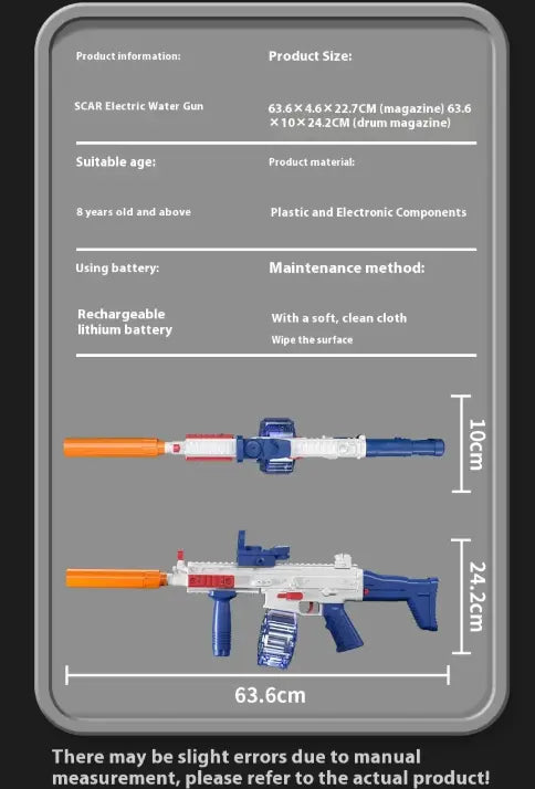 Tactical SCAR Electric Water Blaster Zyvraxen