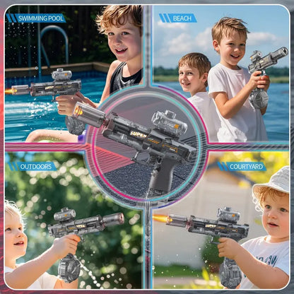 Rechargeable LED Water Blaster with Recoil Zyvraxen