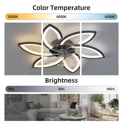 Acrylic Crafted Ceiling Fan with LED Lighting and Remote Control zyvraxen