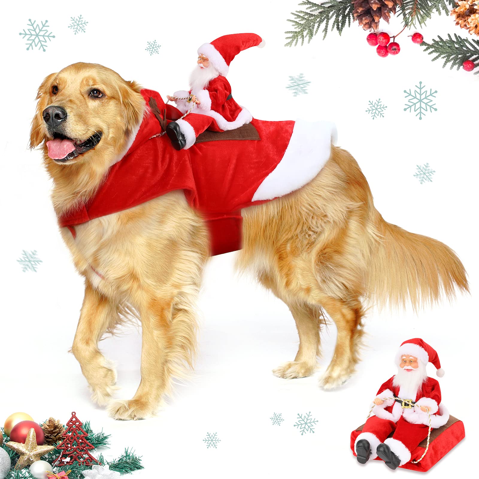 Santa Paws Velvet Costume for Dogs Zyvraxen
