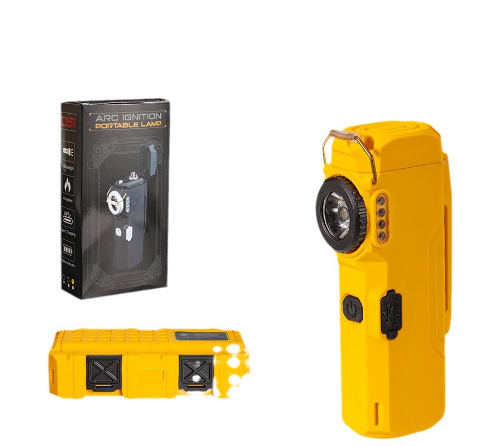 Outdoor Arc Windproof Lighter with Adjustable Flashlight Zyvraxen