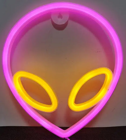 Neon Planet LED Alien Light for Room or Bar Decor Zyvraxen