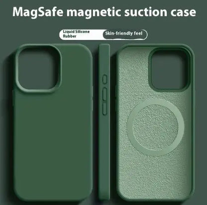 Magnetic Liquid Silicone  Magsafe Case For iPhone zyvraxen