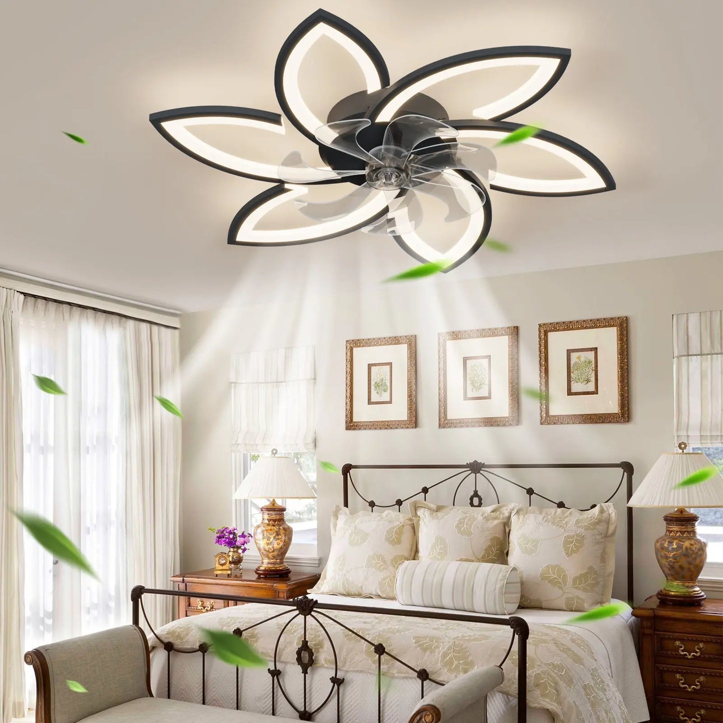Acrylic Crafted Ceiling Fan with LED Lighting and Remote Control zyvraxen